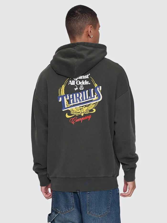 Thrills Against All Odds Slouch Pull On Hood - Oil Green