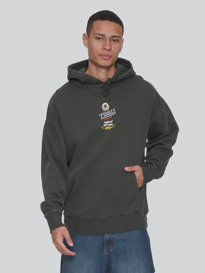 Thrills Against All Odds Slouch Pull On Hood - Oil Green