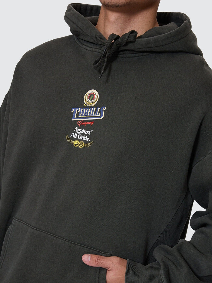 Thrills Against All Odds Slouch Pull On Hood - Oil Green