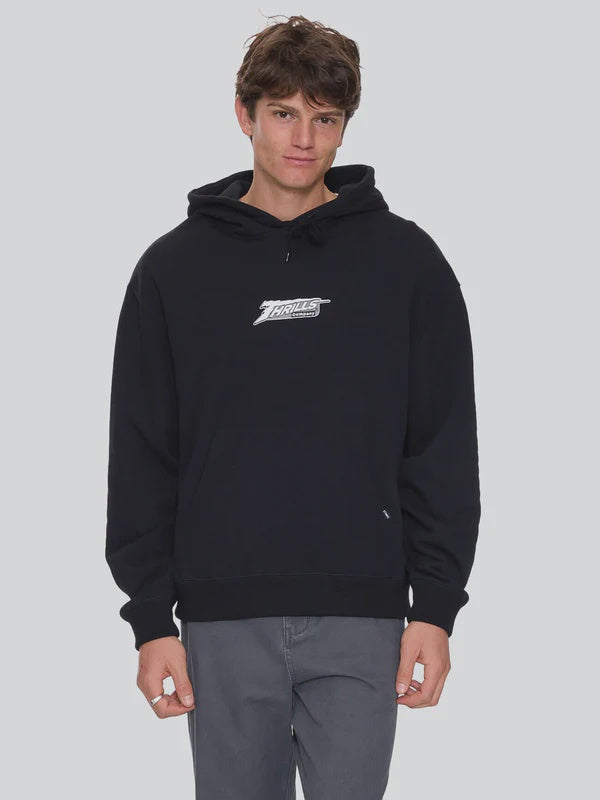 Thrills Heavy Voltage Slouch Pull On Cropped Hood - Black