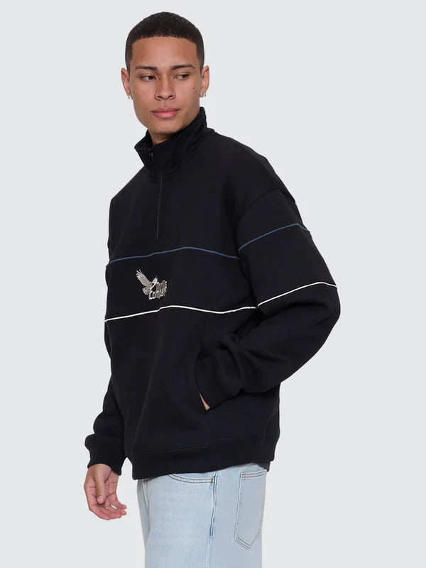 Thrills Between Chaos & Calm Quarter Zip Fleece - Black