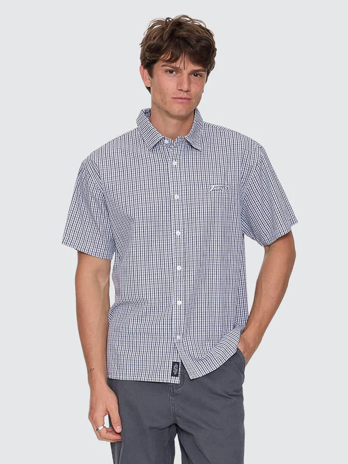 Thrills Heavy Voltage Cropped Short Sleeve Shirt - White