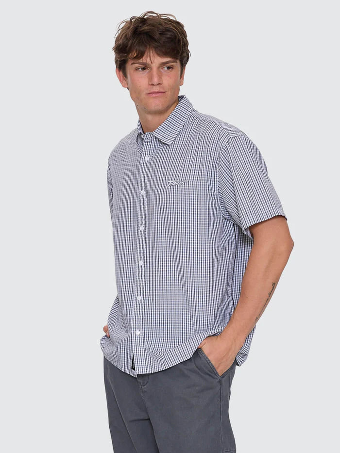 Thrills Heavy Voltage Cropped Short Sleeve Shirt - White
