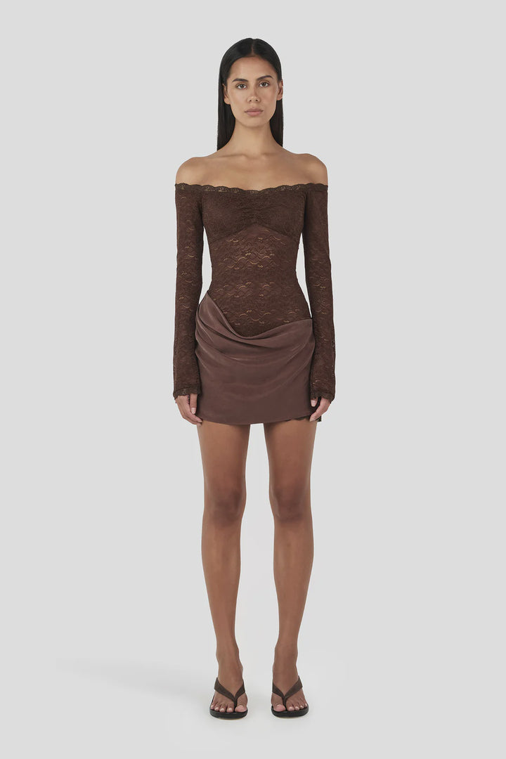 Ownley Tahnee Mini Dress - Chocolate