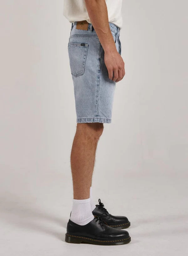Thrills Chopped Hem Denim Short - Ash Blue