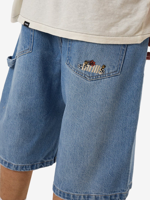 Thrills Big Slacker Denim Short - Long Ago Blue