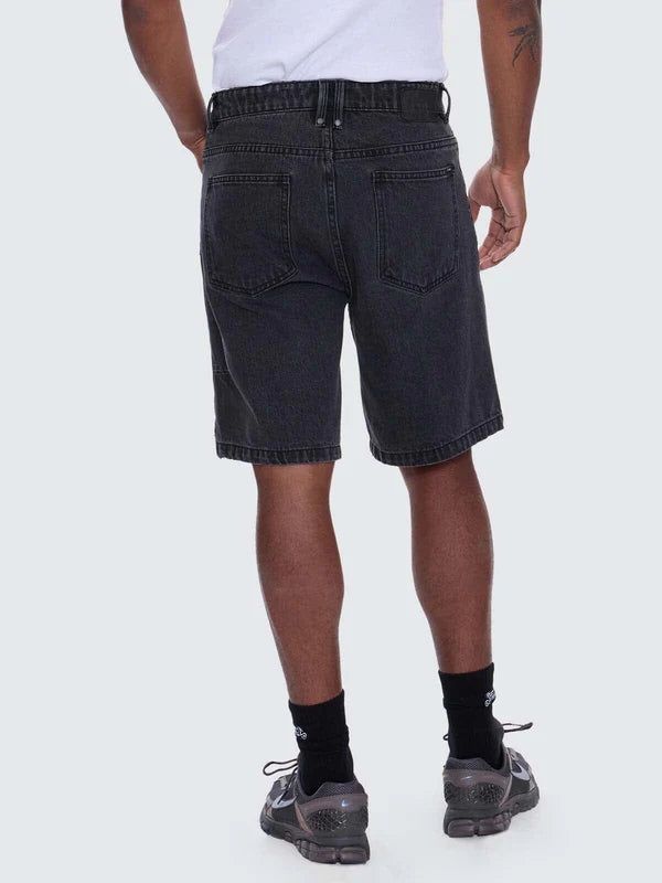 Thrills Mid Slacker Relaxed Long Denim Short-Ash Black