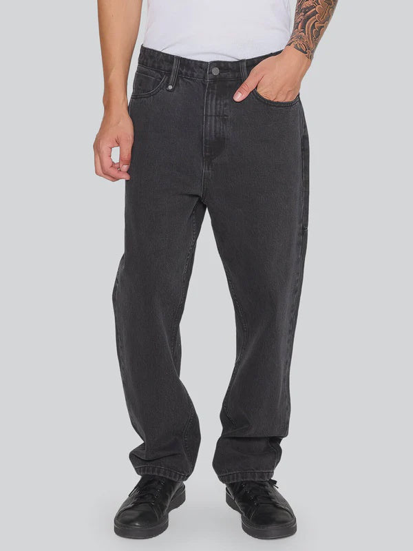 Thrills Slacker Denim Jean - Aged Black