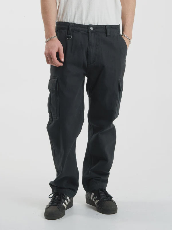 Thrills Slacker Denim Cargo Jean- Dusk Black