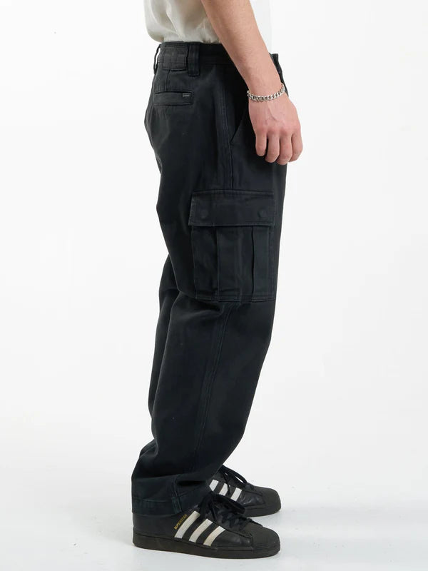 Thrills Slacker Denim Cargo Jean- Dusk Black