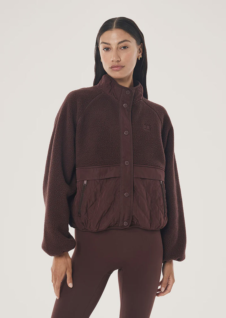 P.E Nation Technique Quilt Jacket - Mahogany