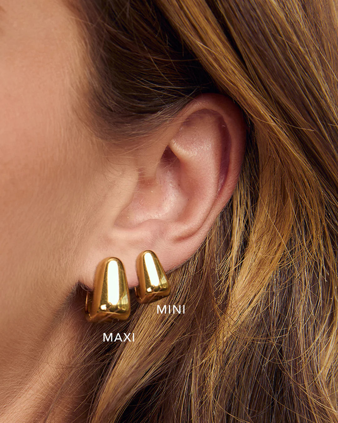 Arms Of Eve Tessa Gold Hoop Earrings - Maxi 18mm