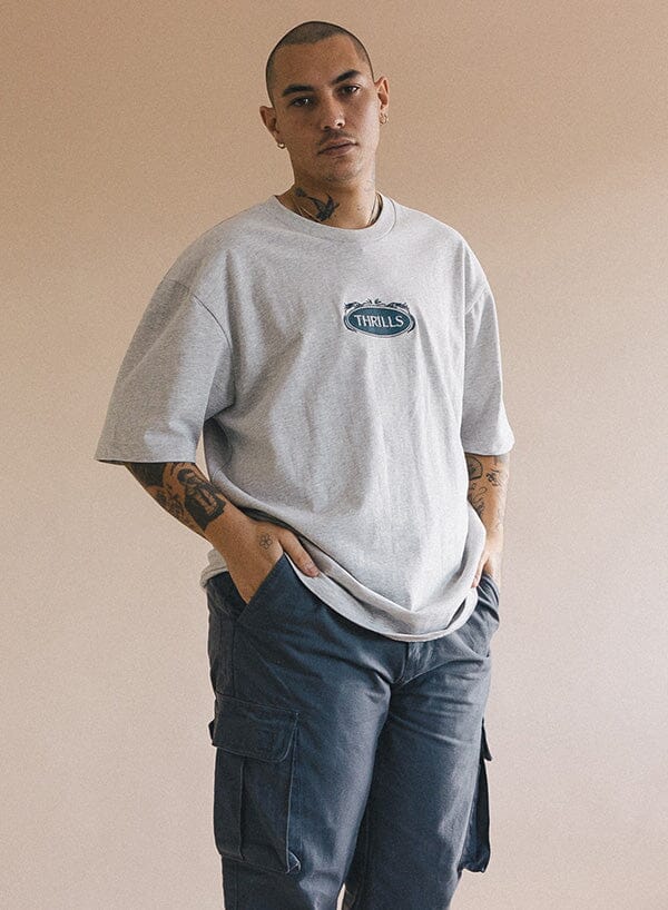 Thrills Coat Of Thrills Oversize Fit Tee - Snow Marle