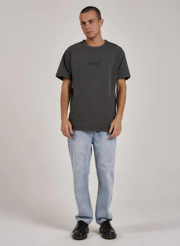 Thrills Workwear Embro Box Fit Tee - Merch Black