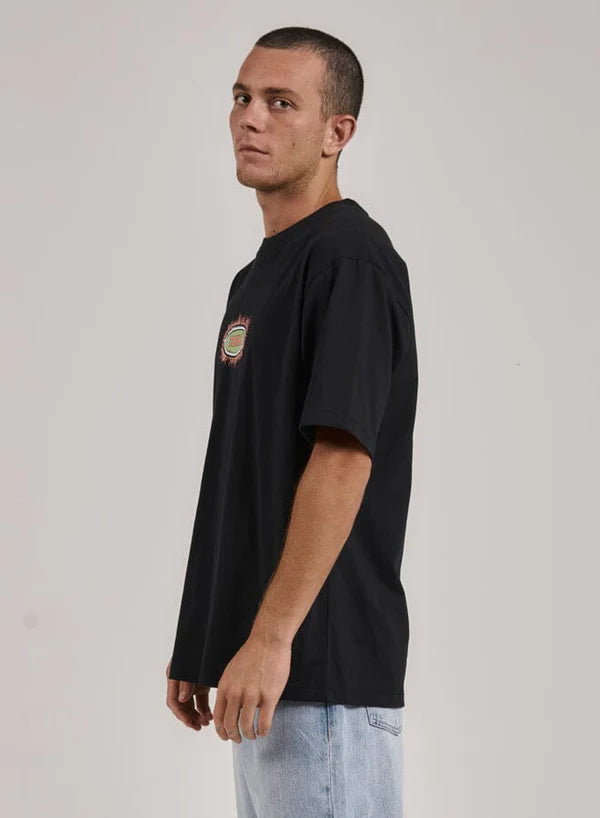 Thrills Acid Test Oversize Fit Tee - Washed Black
