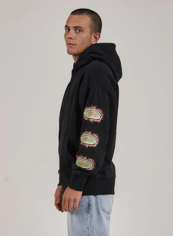 Thrills Acid Test Slouch Pull On Hood - Washed Black