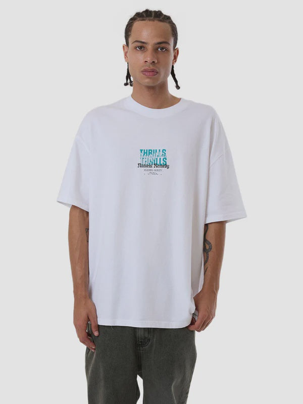 Thrills Natural Remedy Box Fit Oversize Tee - White