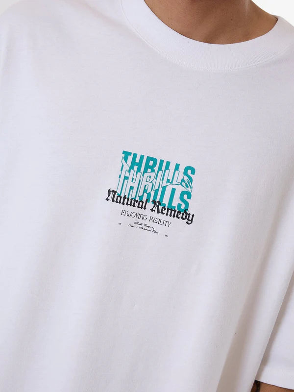 Thrills Natural Remedy Box Fit Oversize Tee - White