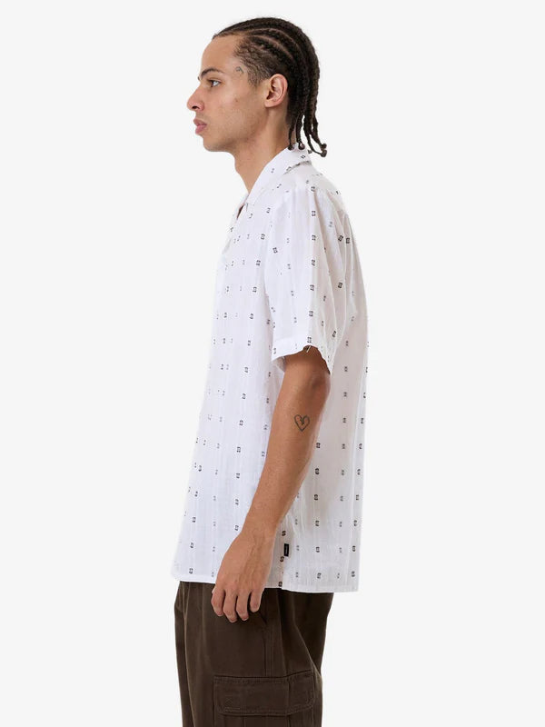 Thrills Anytime Bowling Shirt - Dirty White