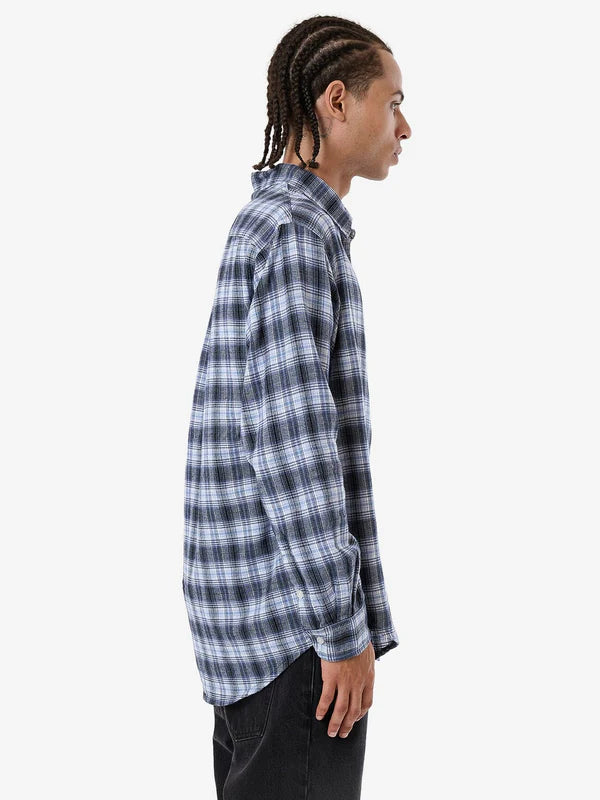 Thrills Friendly Service Flannel Long Sleeve Shirt- Iceberg