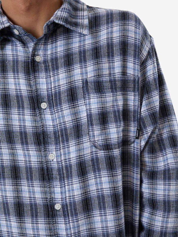 Thrills Friendly Service Flannel Long Sleeve Shirt- Iceberg