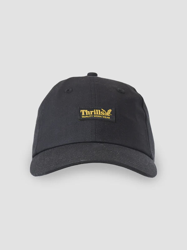 Thrills Union 6 Panel Cap- Black Herringbone