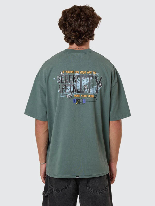 Thrills Serenity Affinity Box Fit Oversize Tee - Sea Pine
