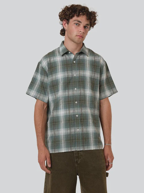 Thrills Cheap Thrills Check Short Sleeve Shirt - Tarmac