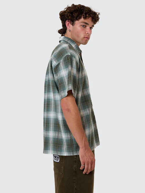 Thrills Cheap Thrills Check Short Sleeve Shirt - Tarmac