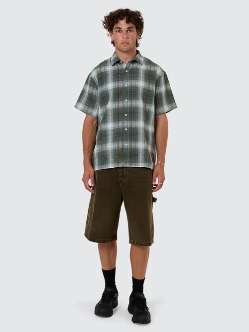 Thrills Cheap Thrills Check Short Sleeve Shirt - Tarmac