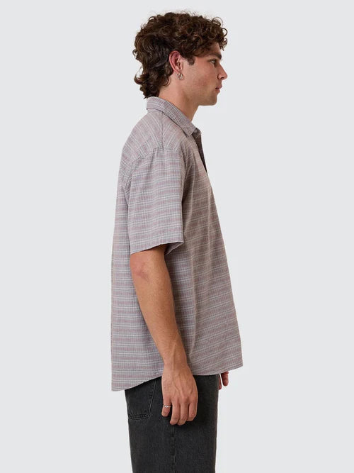 Thrills Minimal Thrills Stripe Check Short Sleeve Shirt - Smog