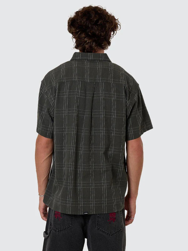 Thrills Built To Win Short Sleeve Cropped Shirt - Oil Green