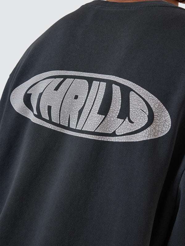 Thrills Shadowless Oversize Crew - Ebony