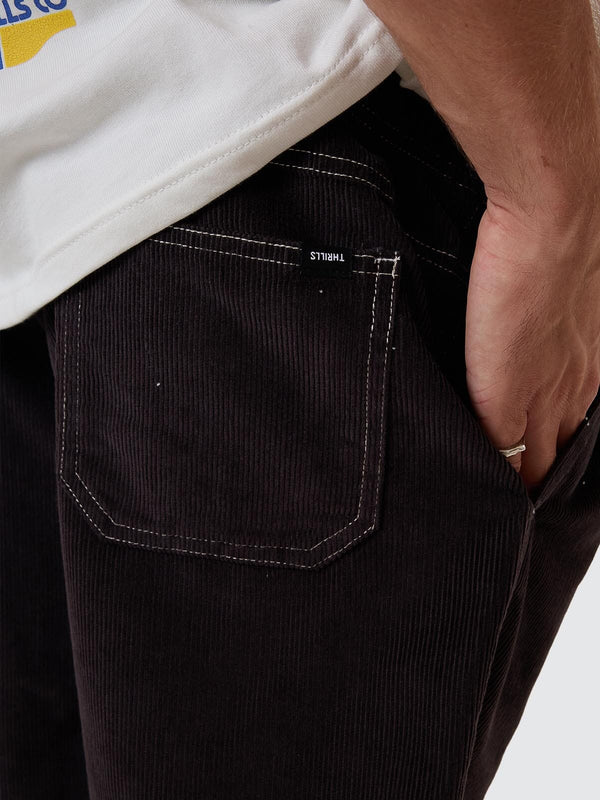 Thrills Anarchy In Paradise Cord Volley Short - Dark Charcoal