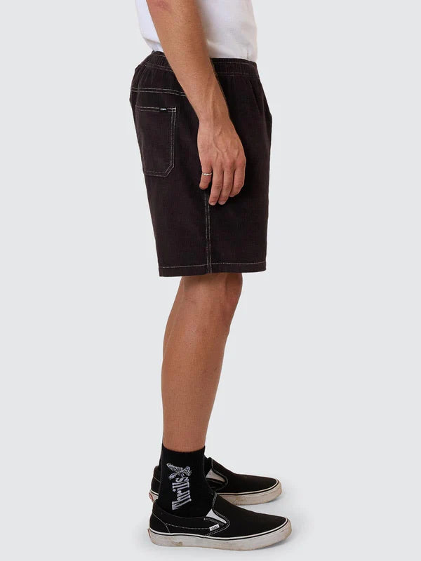 Thrills Anarchy In Paradise Cord Volley Short - Dark Charcoal