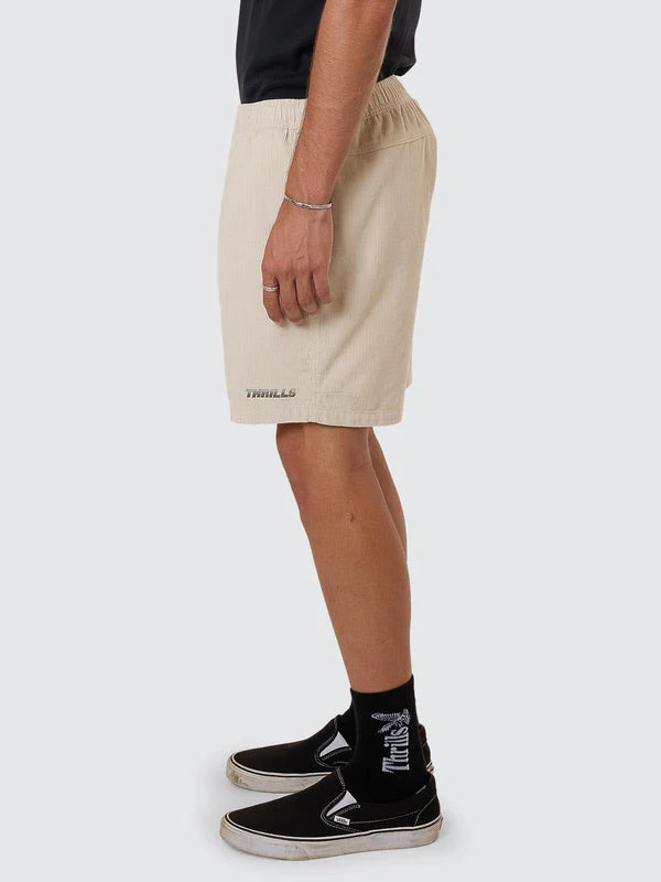 Thrills Paradise Cord Valley Short-Oatmeal