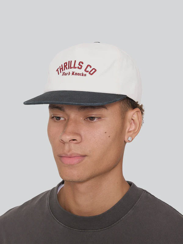 Thrills Hard Knocks College 5 Panel Cap - Marshmallow