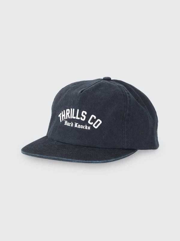 Thrills Hard Knocks College 5 Panel Cap - Black