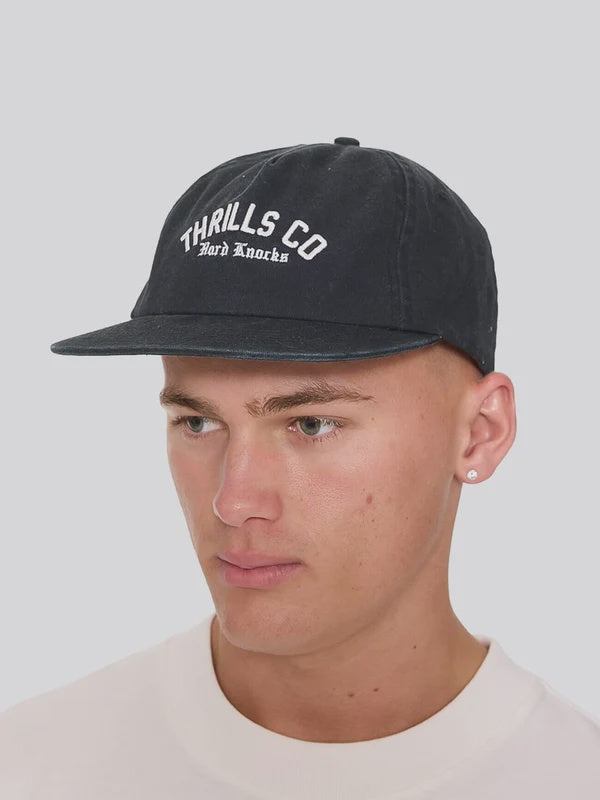 Thrills Hard Knocks College 5 Panel Cap - Black