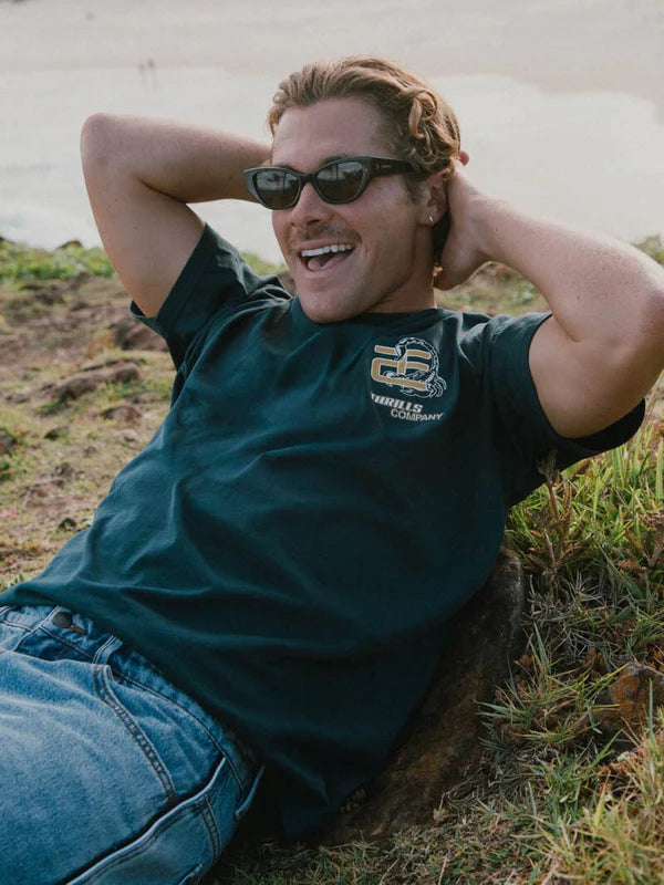 Thrills Paradise Falling Merch Fit Tee - Federal Blue