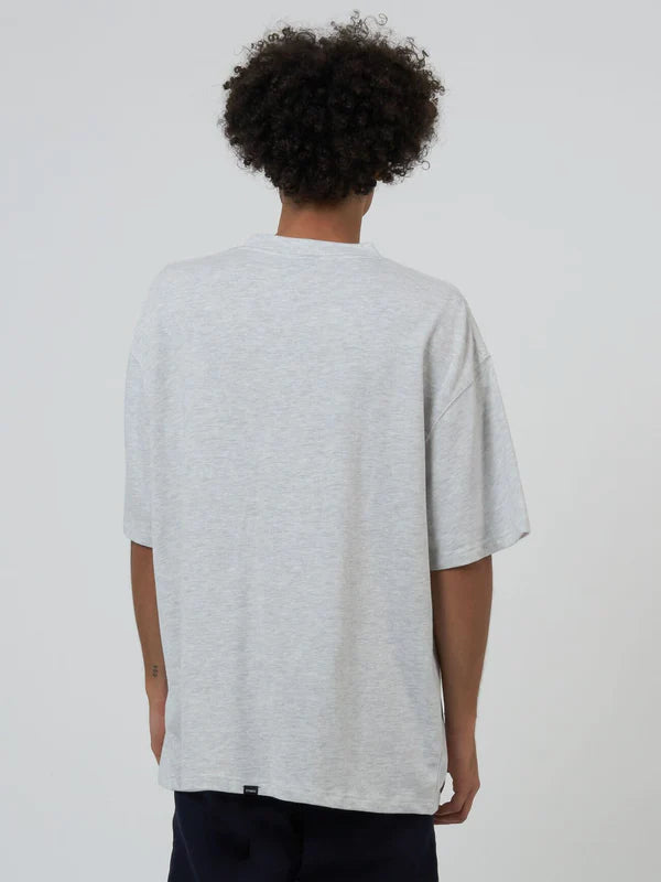Thrills Redshirt Box Fit Oversize Tee- White Marle