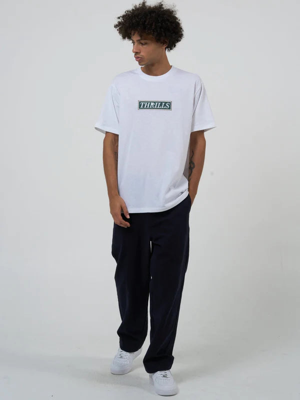 Thrills Lucky Strikes Twice Merch Fit Tee- White