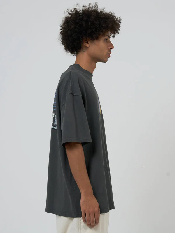 Thrills Actions Not Words Box Fit Oversize Tee- Merch Black