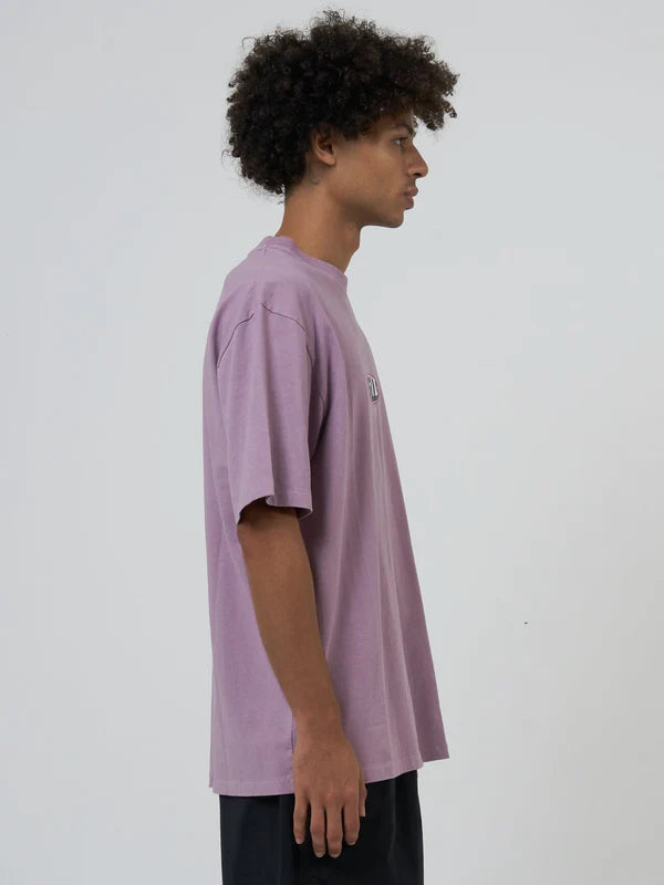 Thrills Interlock Oversize Fit Tee- Mauve Shadows