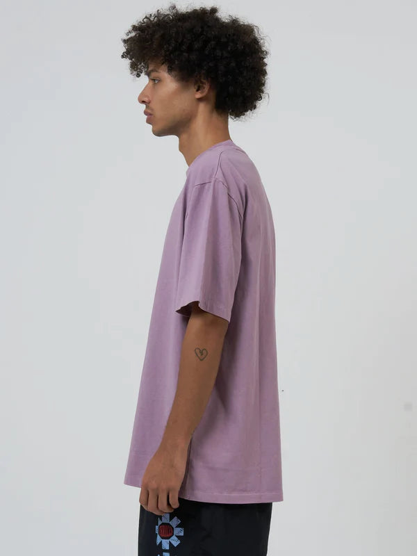 Thrills Interlock Oversize Fit Tee- Mauve Shadows