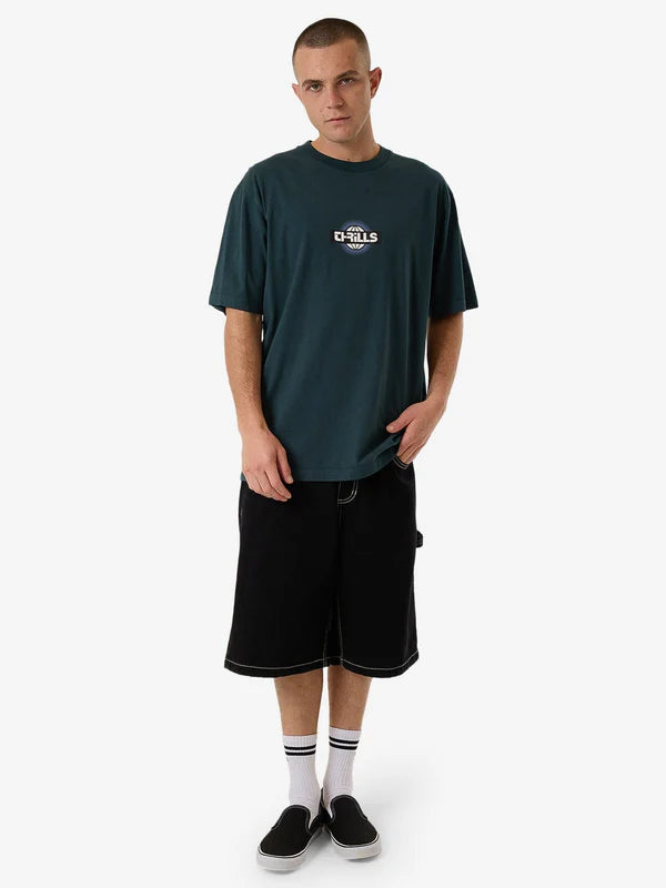 Thrills Reverb Oversize Fit Tee - Jasper Green