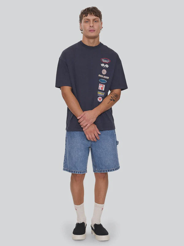 Thrills Total Service Stacked Box Fit Oversize Tee - Total Eclipse