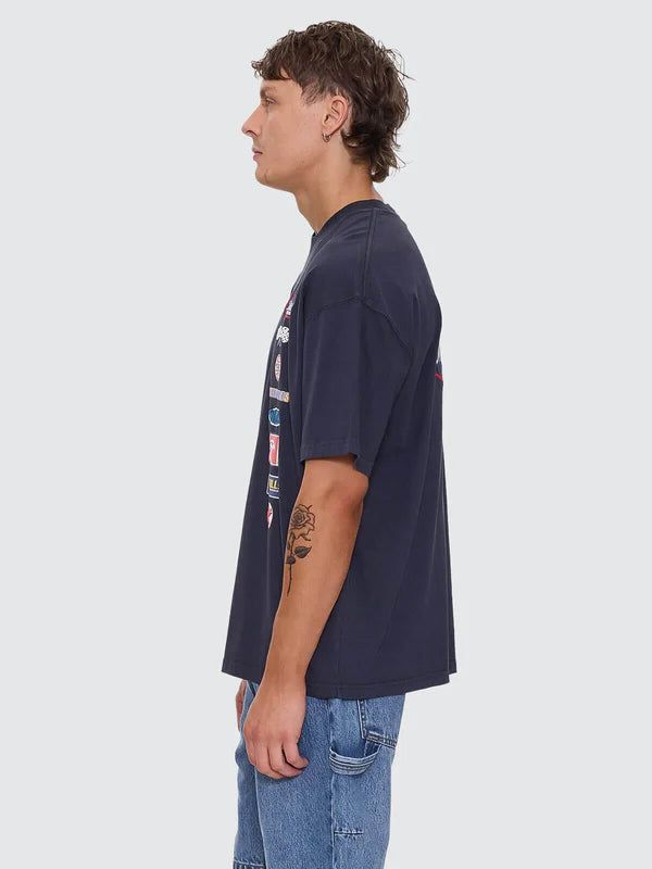 Thrills Total Service Stacked Box Fit Oversize Tee - Total Eclipse