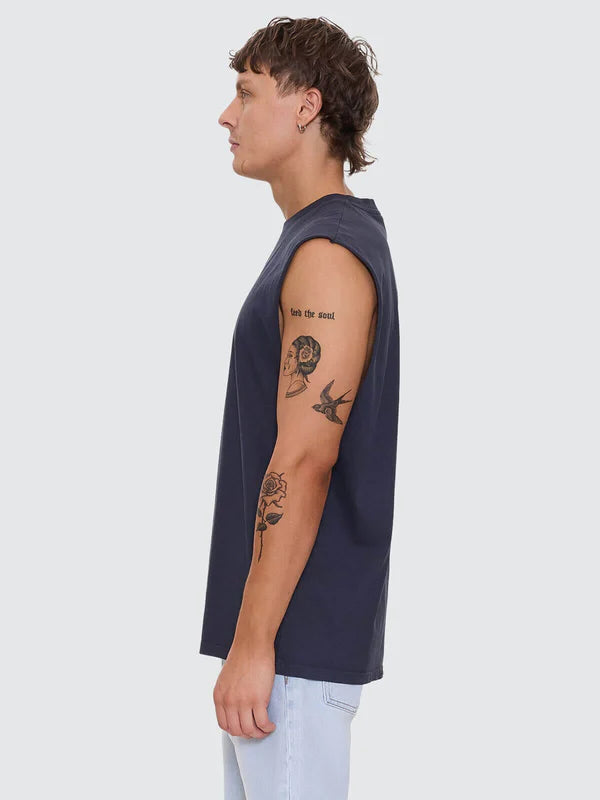 Thrills A Haven For The Restless Merch Fit Muscle Tee - Total Eclipse