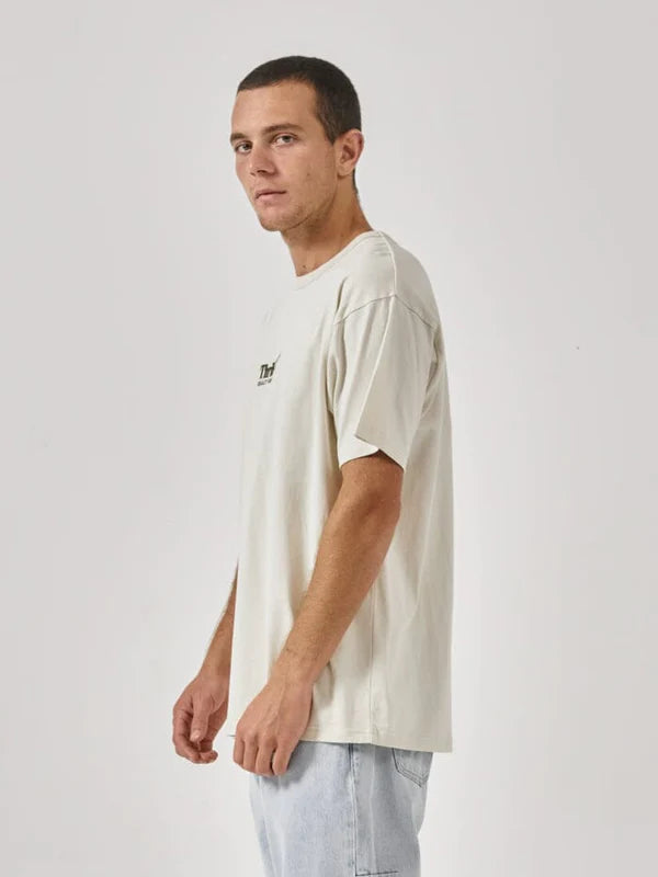 Thrills Workwear Embro Box Fit Tee- Heritage White